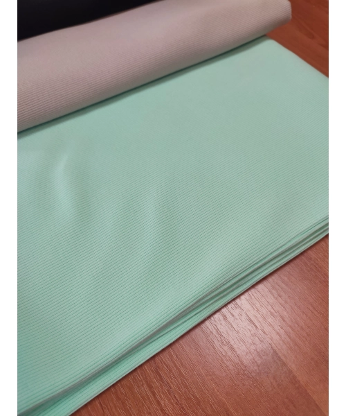 Ściągacz bawełniany prążek do wykończenia odzieży sportowej - miętowy